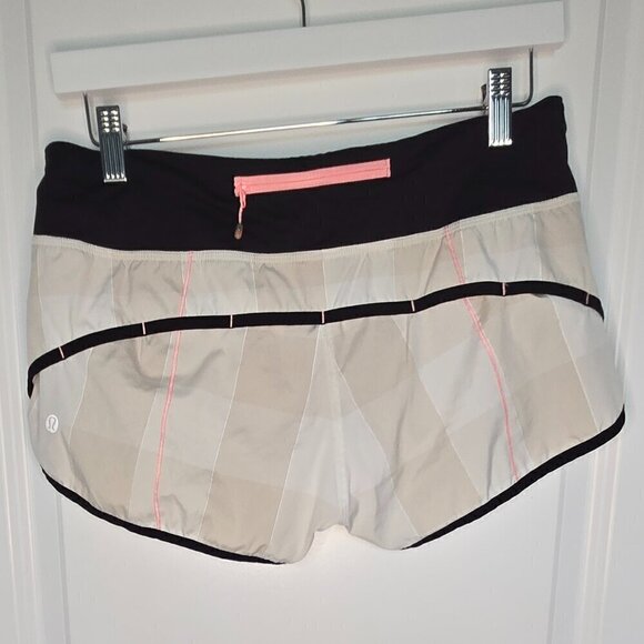 Lululemon Run: Speed Short 2.5" - 6 Gros Gingham Dune / Black - Picture 4 of 6